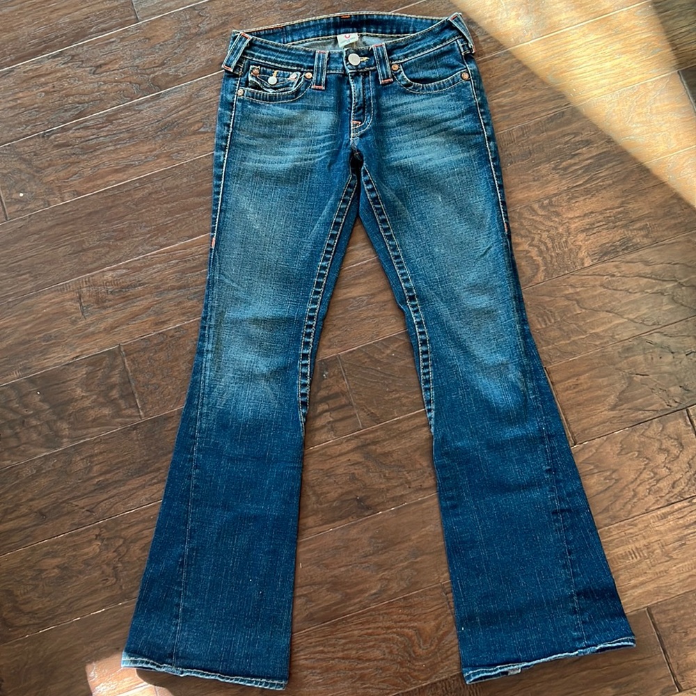 True religion, bell bottom jeans, size 29
